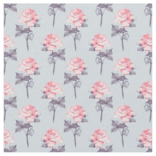 Tissu Roses délicats 7 (Fermer)