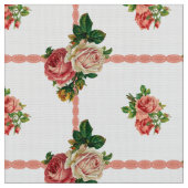 Tissu Roses et rubans vintages pour filles (Fermer)