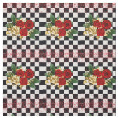 TISSU ROSES, FLEURS, MOTIF (Échantillon)