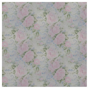 Tissu Roses floraux roses Vintages