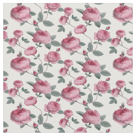 Tissu Roses roses (Fermer)