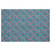 Tissu Roses roses sur un fond bleu (Fat Quarter)