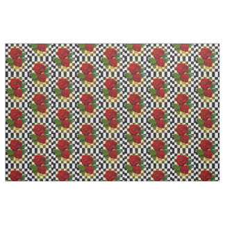 TISSU ROSES ROUGES