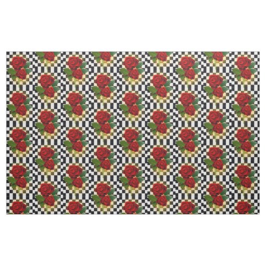 TISSU ROSES ROUGES (Fat Quarter)