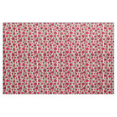 Tissu Roses rouges et rayures vertes (Fat Quarter)