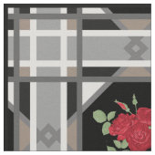 Tissu Roses rouges, rétro (Détail)