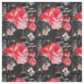 Tissu Roses rouges romantiques (Échantillon)