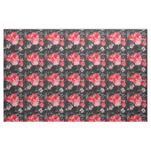 Tissu Roses rouges romantiques (Fat Quarter)