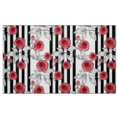 Tissu Roses rouges, roses d'aquarelle (Fat Quarter)