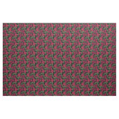 Tissu Roses rouges sur noir. (Yard)