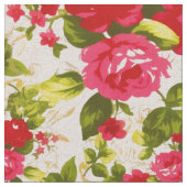 Tissu Roses rouges vintages (Fermer)