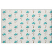Tissu Roses turquoise avec touches (Fat Quarter)
