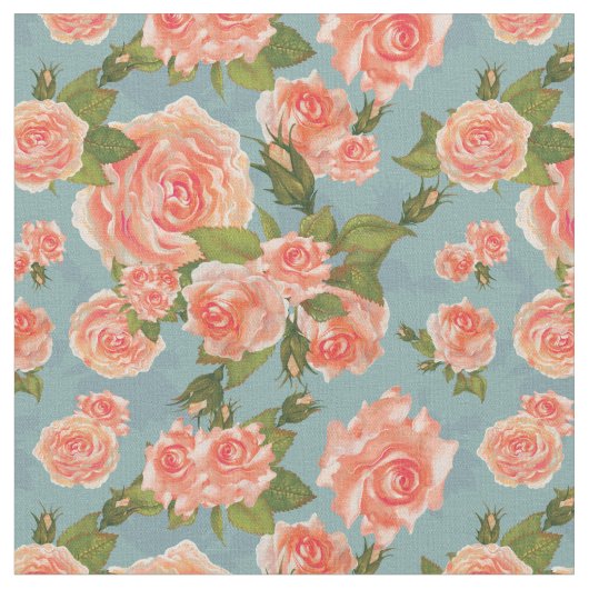 Tissu Roses vintages (Fermer)
