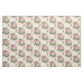 Tissu Roses vintages rose et crème (Fat Quarter)