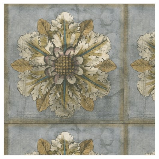 Tissu Rosette décorative Demask sur Arrière - plan gris (Fermer)