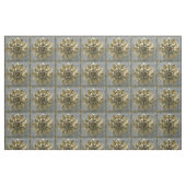 Tissu Rosette décorative Demask sur Arrière - plan gris (Fat Quarter)