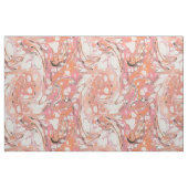 Tissu Rosy| Motif en marbre d'eau Abstrait (Fat Quarter)