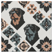 Tissu Rottweiler Floral Geometric Pattern (Détail)