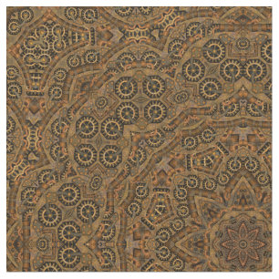 Tissu Rouages Steampunk industriel vintage