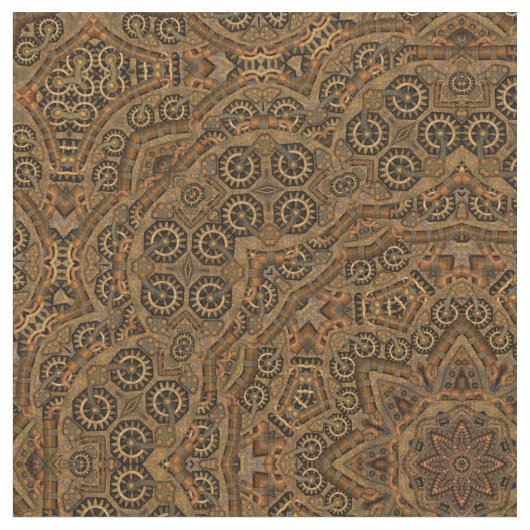 Tissu Rouages Steampunk industriel vintage (Fermer)