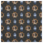 Tissu Roue de pirate de jolly roger (Échantillon)