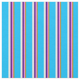 Tissu Roue d'or, Violet, Indigo, Cyan clair et bleu ciel