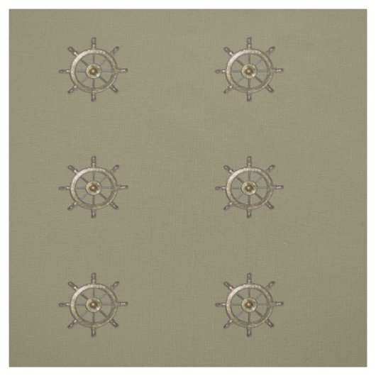 Tissu Roue nautique d'or de bateau (Échantillon)