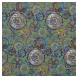 Tissu Roues Steampunk engrenages cogs regarder face moti