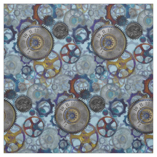 Tissu Roues Steampunk engrenages cogs regarder face moti