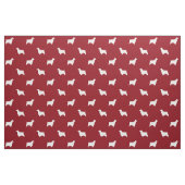 Tissu Rouge anglais de motif de silhouettes de cocker (Fat Quarter)