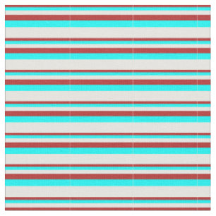 Tissu Rouge, Aqua, et Motif à la crème à la menthe color