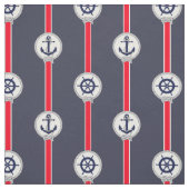 Tissu Rouge blanc bateau volant (Échantillon)