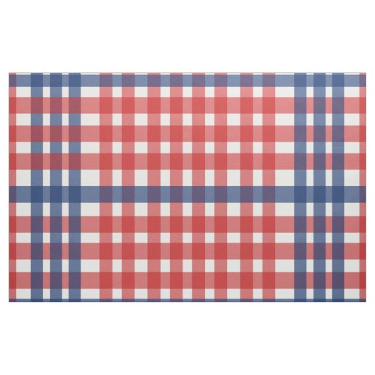 Tissu Rouge, blanc et bleu En vichy plaid (Yard)