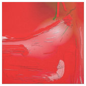 Tissu Rouge, blanc et vert Abstrait (Échantillon)