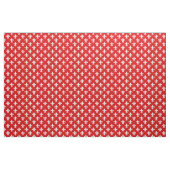 Tissu Rouge, Blanc Fleur De Lis Motif (Yard)