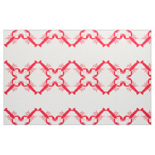 Tissu Rouge Blanc Homard Fruits de mer 4Stephen