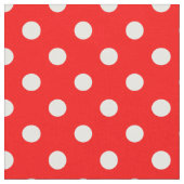 Tissu Rouge blanc Pois Textile (Fermer)