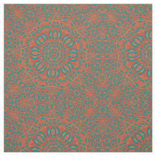 Tissu Rouge bleu Kaleidoscope Motif d'impression géométr