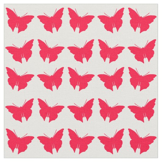 Tissu Rouge Bold Mod Papillons (Fermer)