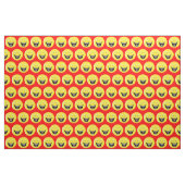 Tissu Rouge brillant avec rire (Fat Quarter)