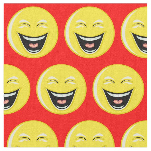 Tissu Rouge brillant avec rire (Fermer)