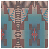 Tissu Rouge Brown Bleu Vert Éclectique Ethique (Fermer)