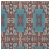 Tissu Rouge Brown Bleu Vert Éclectique Ethique (Échantillon)