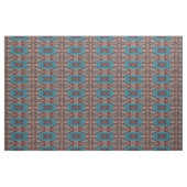 Tissu Rouge Brown Bleu Vert Éclectique Ethique (Fat Quarter)