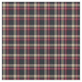 Tissu Rouge, Brown, Tartan Noir; Conception Motif