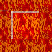 Tissu Rouge Camo de lave (Carreau)