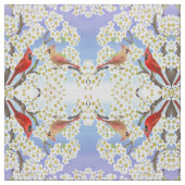 Tissu rouge cardinal de couples d'oiseau (Échantillon)