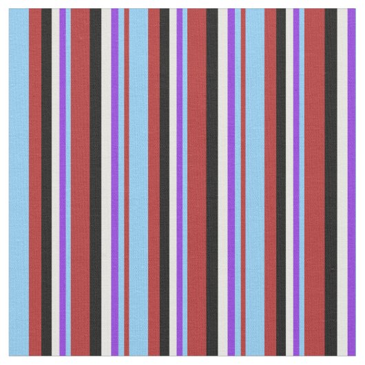 Tissu Rouge, Ciel clair, Violet, Blanc et Noir (Fermer)