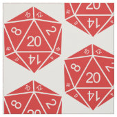 Tissu rouge D20 dés (Échantillon)