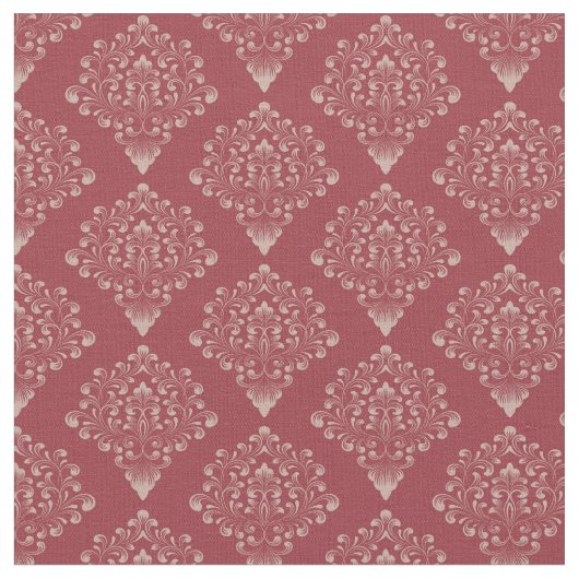 Tissu Rouge damassé rustique (Fermer)